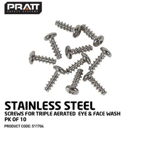 PRATT DUST COVER S/S SCREWS 10 PACK